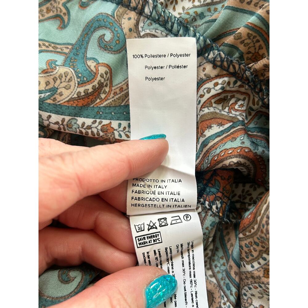 Subdued Made in Italy Paisley Halter Mini Dress - Y2K Style Size 2 - Picture 6 of 6
